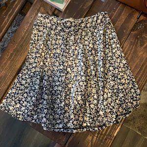 Flowy velvet floral skirt